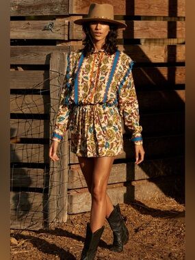 In 🔜 🆕 Carolina K ‘Lais’ Mini Dress - Paisley Cream